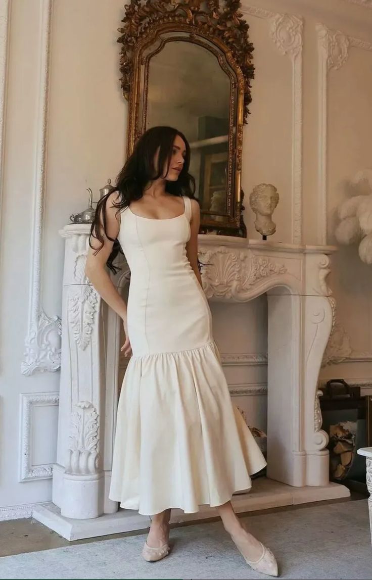 Elegant Square Neck Maxi Dress Sleeveless Women's Party Dress fg7378 - View 4 | VelvetHem
