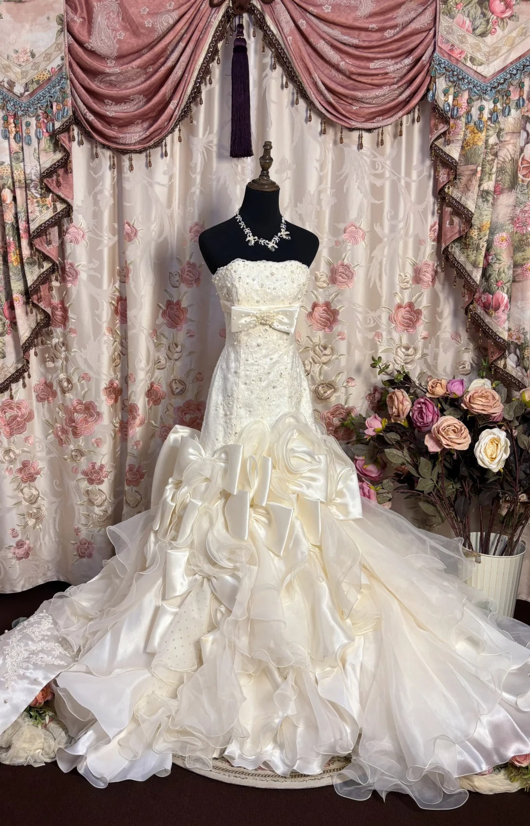 Strapless Long Elegant Wedding Dresses Princess Bridal Gown fg7345 - VelvetHem