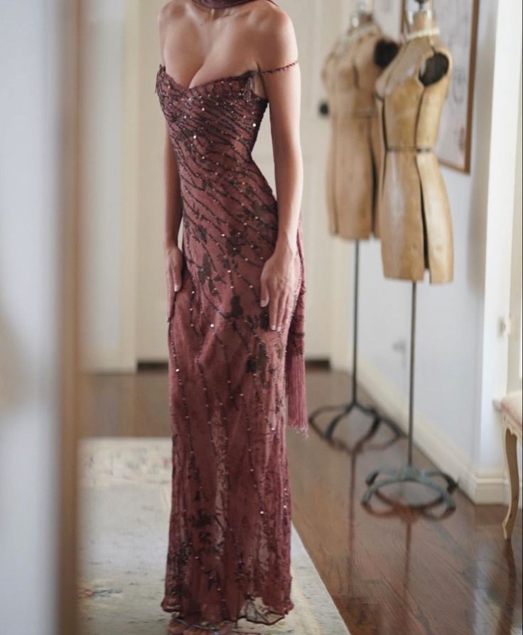 Vintage Prom Dress, Elegant Off Shoulder Evening Dress fg7335 - VelvetHem