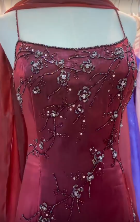 Burgundy Prom Dresses Evening Dress Floor Length Party Gowns fg6556 - View 5 | VelvetHem