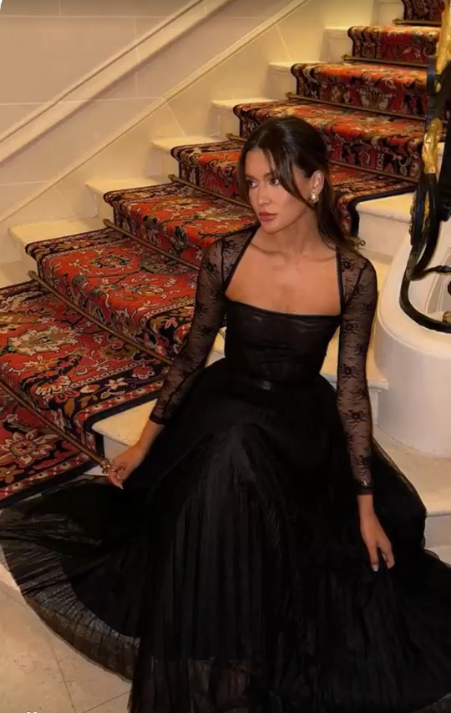 Black Evening Dress Elegant Lace Party Dress fg7313 - View 5 | VelvetHem