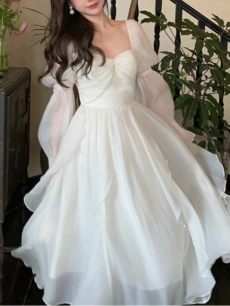 Women Casual Princess Party Dress Vintage A-line Birthday Dress Evening Dress fg7214 - View 2 | VelvetHem