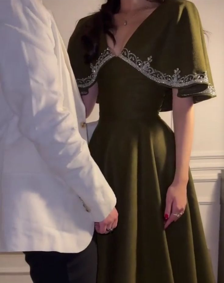 Elegant A line Prom Dress,Green Evening Dress Formal Prom Gown fg7270 - View 7 | VelvetHem