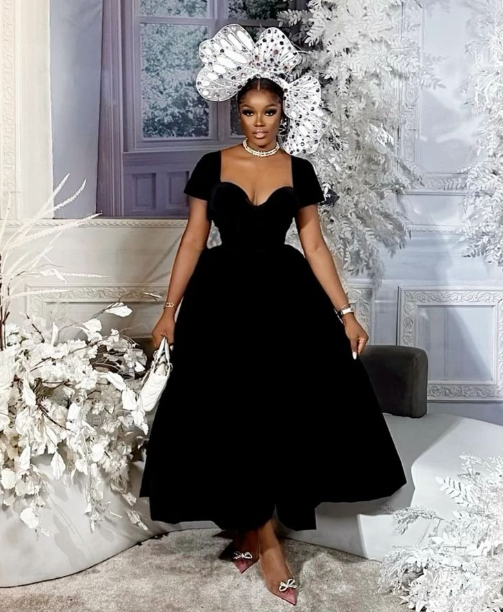 Black Short Sleeves Party Dress Fashion Evening Gown fg6642 - View 4 | VelvetHem