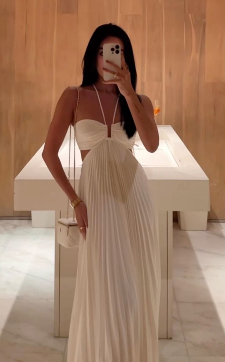 A Line White Long Party Dress Prom Dresses fg7136 - View 2 | VelvetHem