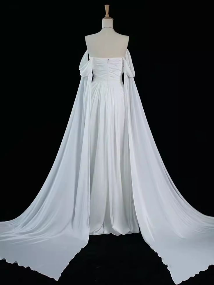 Elegant Satin Prom Dress, Draped Bodice Formal Evening Dress fg7212 - View 2 | VelvetHem