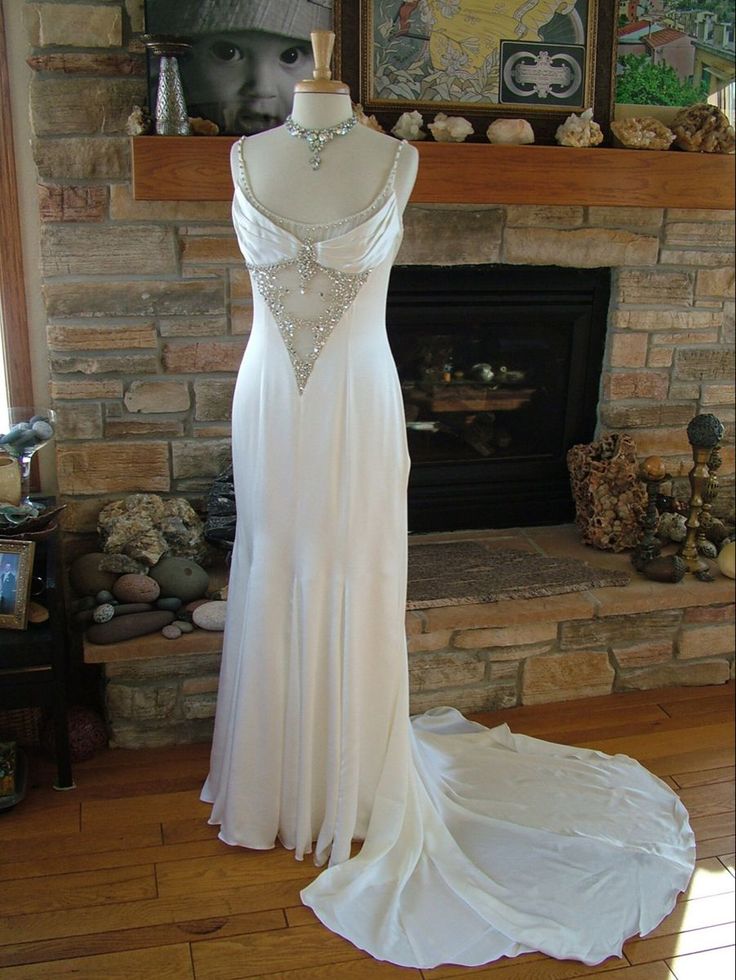 Vintage White Mermaid Prom Dress Wedding Dress fg7199 - VelvetHem
