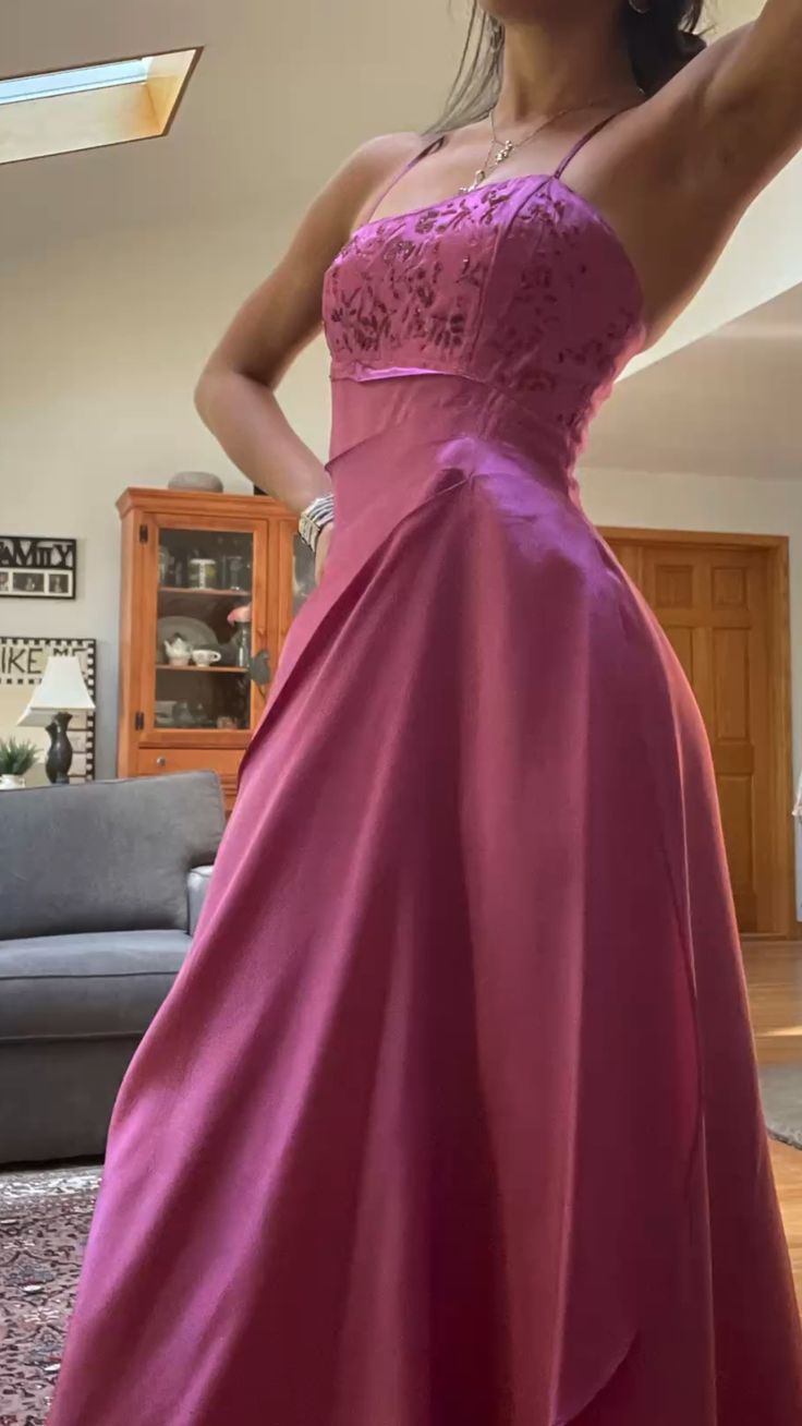Gorgeous Pink A Line Beaded Prom Dress Long Evening Gown fg7156 - View 2 | VelvetHem