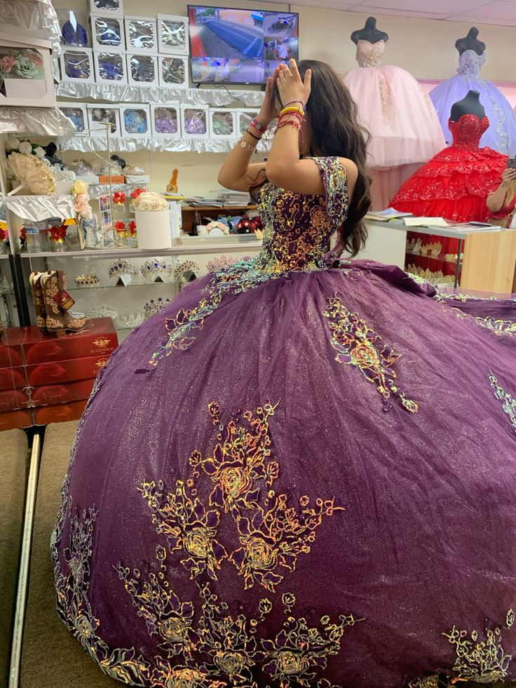 Charming Off Shoulder Princess Ball Gown Elegant Quinceanera Dress Sweet 16 Dress fg7041 - View 2 | VelvetHem