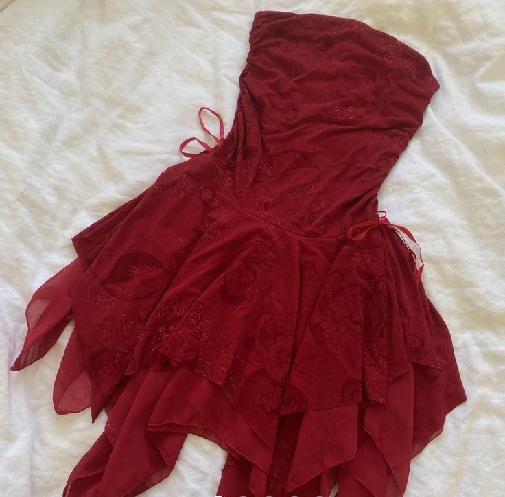 a line Strapless Chiffon Burgundy Homecoming Dresses Short Party Dress fg7043 - VelvetHem