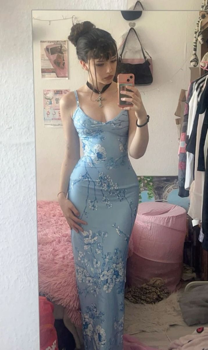 Modest Mermaid Spaghatti Straps Light Blue Prom Dress Long Evening Dresses fg7160 - VelvetHem