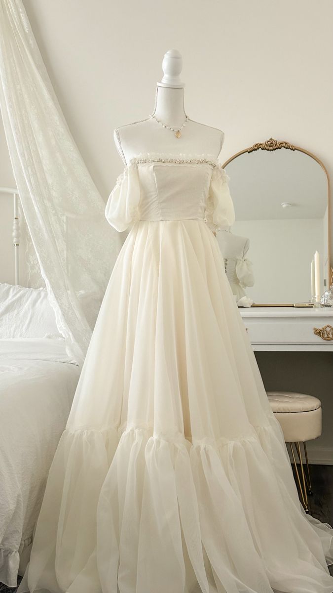 Elegant Off Shoulder Prom Dress, Princess Evening Dress fg7213 - View 4 | VelvetHem