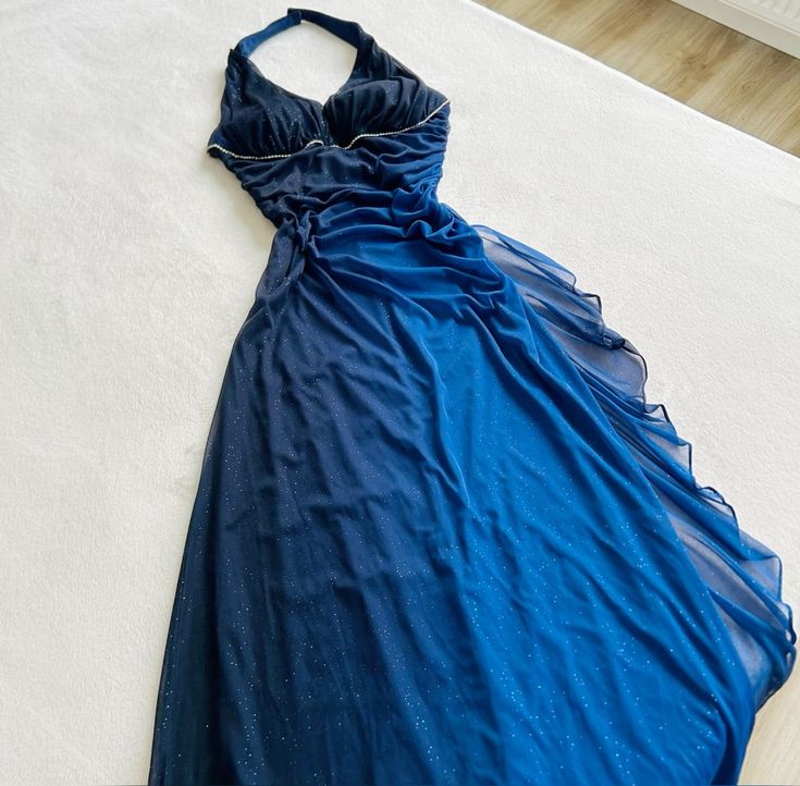 Blue Shinny Party Prom Dresses Long Formal Dress fg6944 - VelvetHem