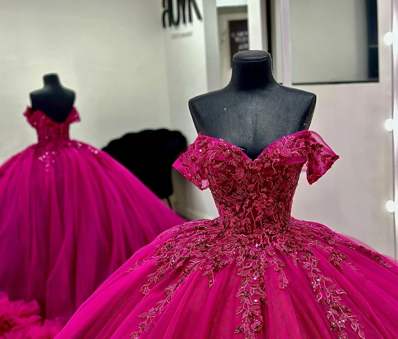 Princess Quinceanera Dresses Tiered Ruffles Appliques Sweet 16 Ball Gowns fg6307 - View 2 | VelvetHem