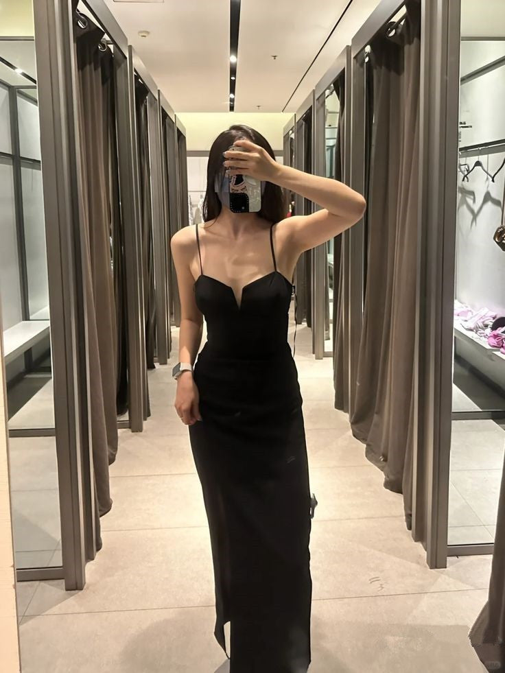 Prom Dress Black Simple Formal Dresses Elegant Party Dress, Evening Dresses fg6105 - VelvetHem