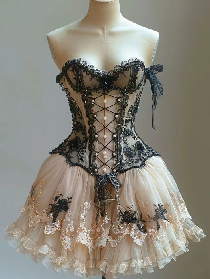 Retro Lace Dress Sexy Short Party Dress Homecoming Dress fg7224 - View 2 | VelvetHem