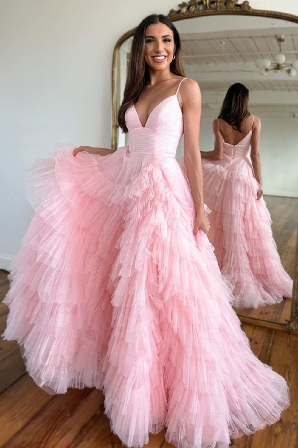 Sexy Daffodil A-Line Doric Sweetheart Long Prom Dress - View 5 | VelvetHem