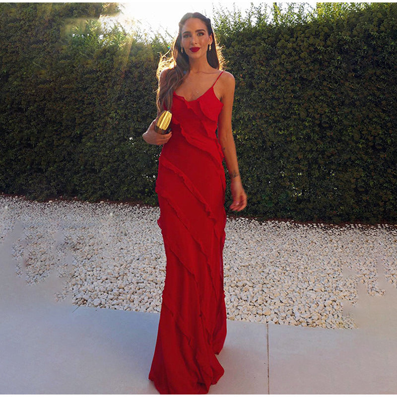 Ivonne Chic Dress with Ruffles Silhouette Collection