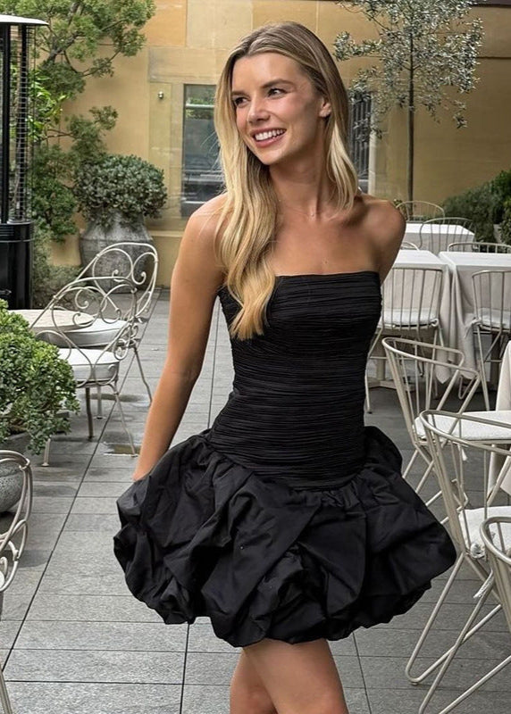Celeste Strapless Bubble Mini DressRuched Bodice Party Silhouette