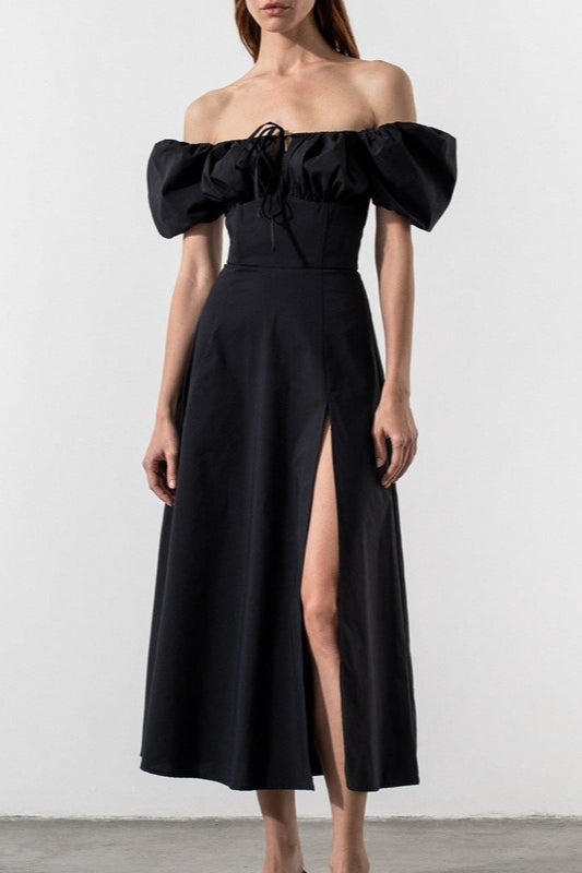 Tie Strap Split Hem Maxi Dress - View 5 | VelvetHem