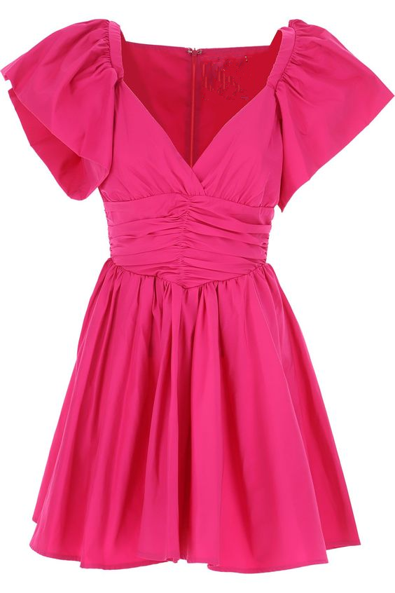 A-line Hot Pink Homecoming Dress,Fashion Outfit Dress,Y2530 - VelvetHem