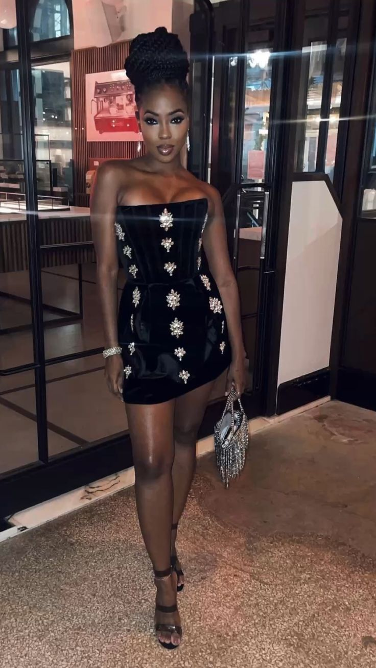 Rhinestone Corset Mini Dress,Shiny Party Dress - VelvetHem
