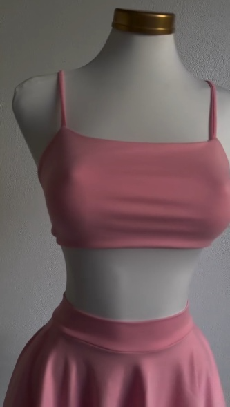 Pink Two Piece Birthday Outfit Short Evening Dress Cocktail Dresses Short Party Dress - View 3 | VelvetHem