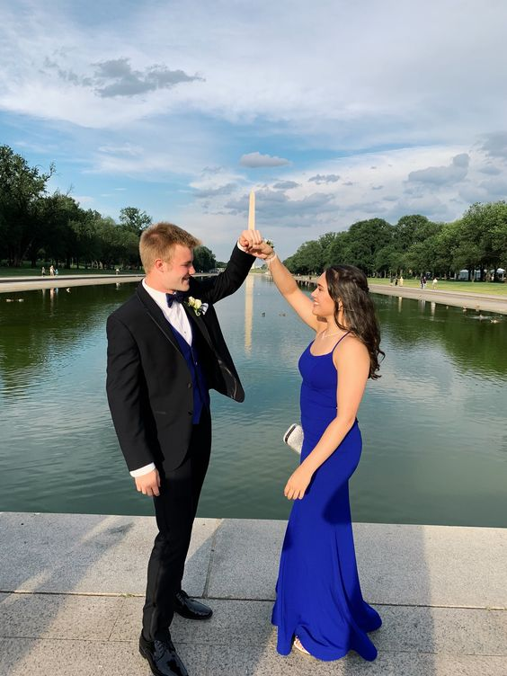 Elegant Royal Blue Sheath Prom Dress Royal Blue Evening Dress Y5923 - VelvetHem