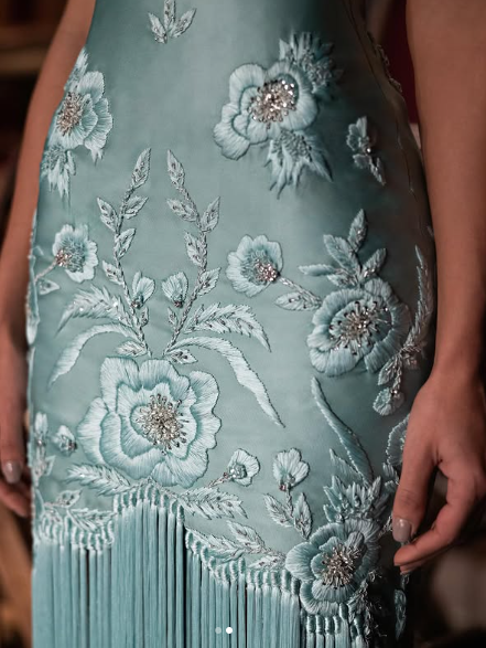 Fancy Mermaid Strapless Neckline Green Satin Long Prom Dress Evening Dress Formal Dress - View 7 | VelvetHem