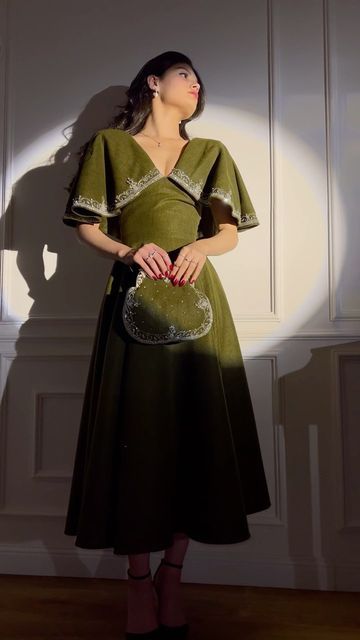Elegant A line Prom Dress,Green Evening Dress Formal Prom Gown fg7270 - View 3 | VelvetHem