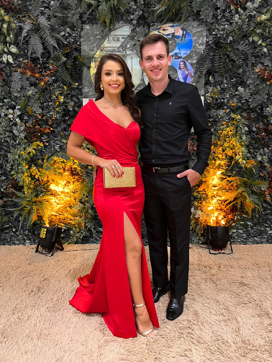 Elegant Red Mermaid Evening Dress With Side Split Y5710 - VelvetHem