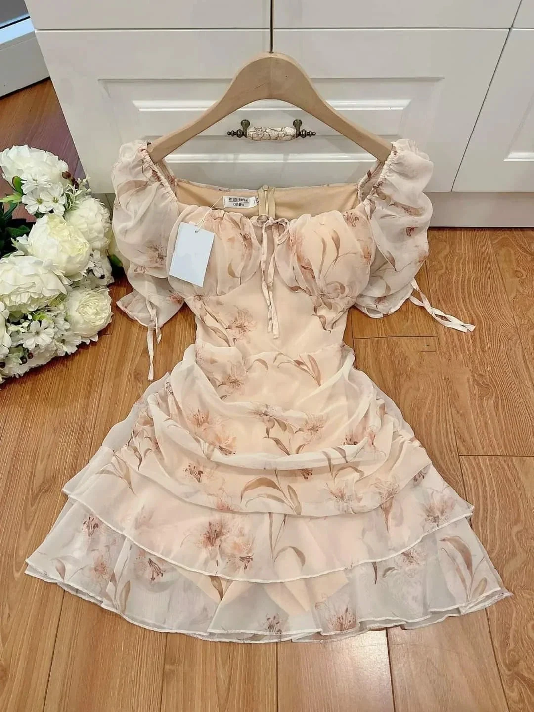 Vintage Floral Mini Homecoming Dress Summer Casual Dress Y2641 by simplepromdress
