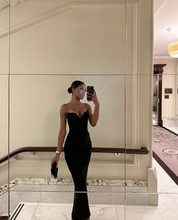 Strapless Prom Dress Black Elegant Evening Party Dress fg7310 - View 3 | VelvetHem