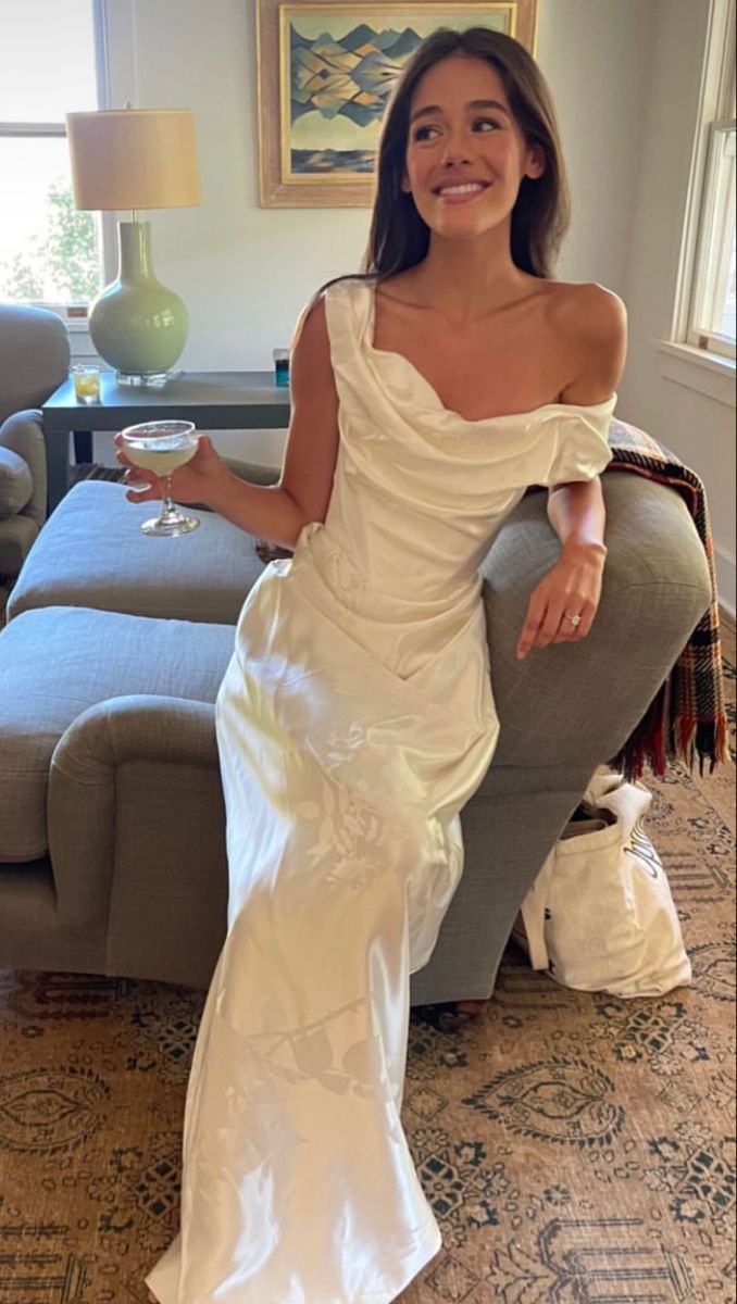 Long prom dress, evening dress,simple wedding gown