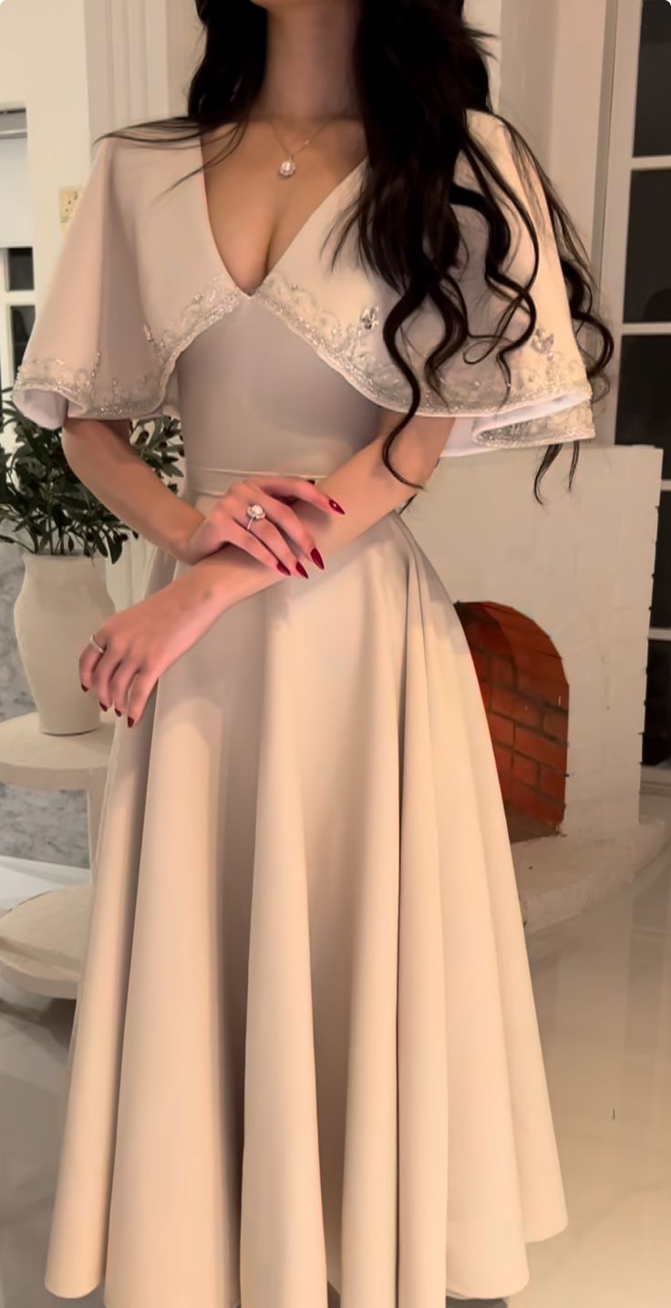 Elegant A line Prom Dress,Ivory Evening Dress Formal Prom Gown fg7282 - View 5 | VelvetHem