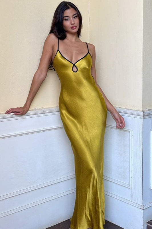 Back-Tie Low-Back Slip Party Dress - VelvetHem