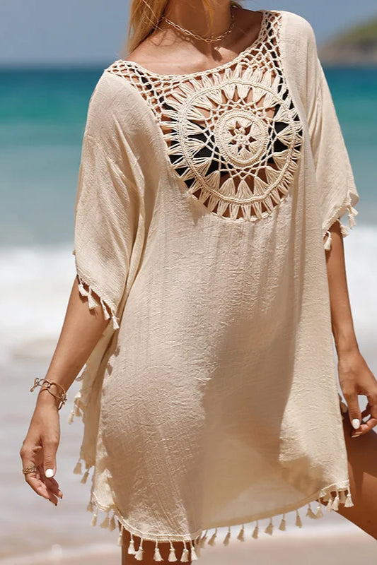 Crochet Cover Up Dress with Contemporary Everyday Styling