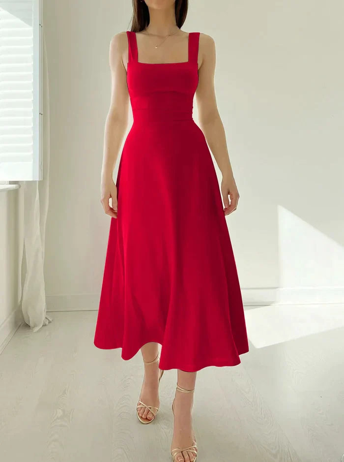 Johana Aesthetic Stylish Midi Dress Elevated Occasion Wear