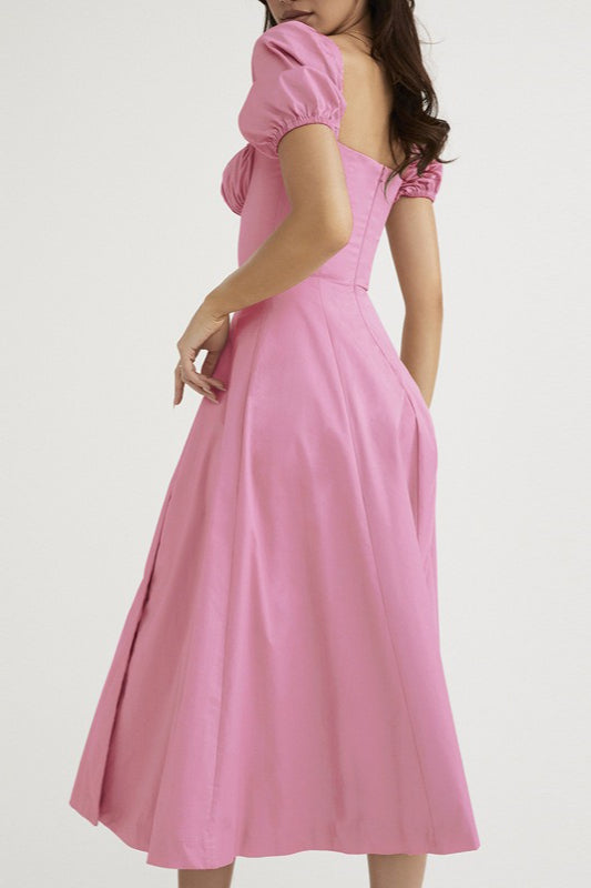 Tie Strap Split Hem Maxi Dress - View 10 | VelvetHem