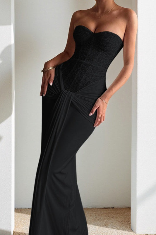Defined Waist Maxi Party Dress - View 7 | VelvetHem