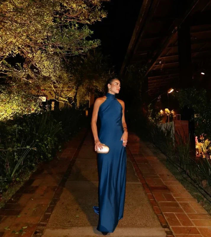 Sexy Sheath Blue Evening Gown Prom Party Dresses fg6388