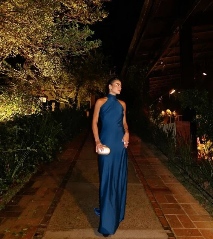 Sexy Sheath Blue Evening Gown Prom Party Dresses fg6388 - View 7 | VelvetHem