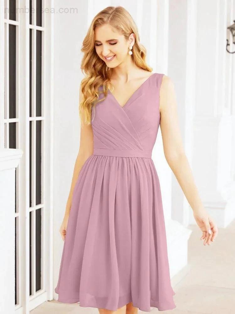 ZapDress Homecoming Dresses Knee Length Skirt V Back 28062 (ZD16943)