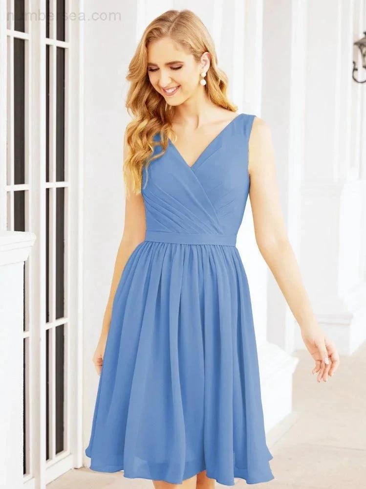 ZapDress Homecoming Dresses Knee Length Skirt V Back 28062 (ZD16943)