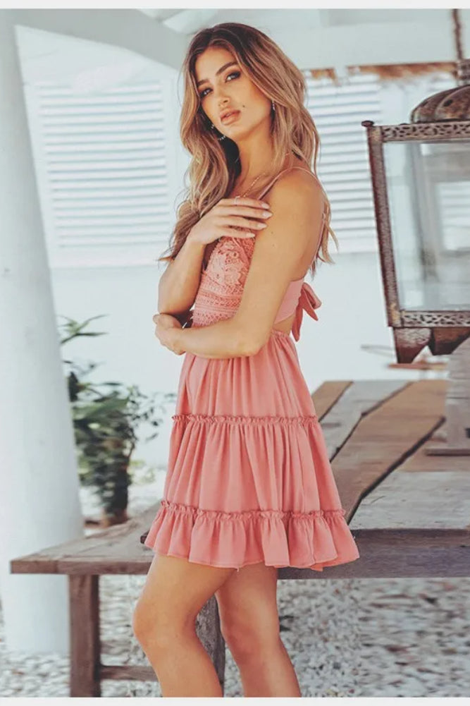 White Spaghetti Strap Dress with Vintage Inspired Everyday Styling