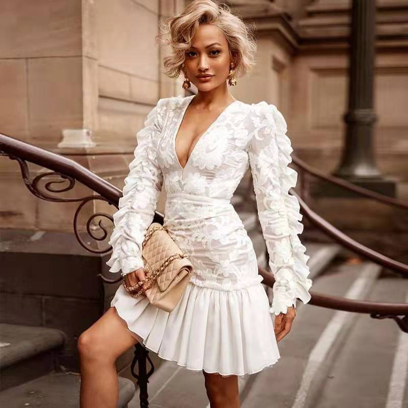 Cheers Cotton Embroidered Eyelet Mini Dress FINAL