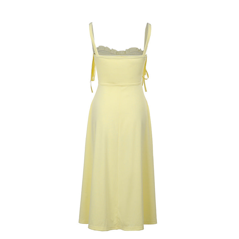 Sunflower Slit Dress Yellow
