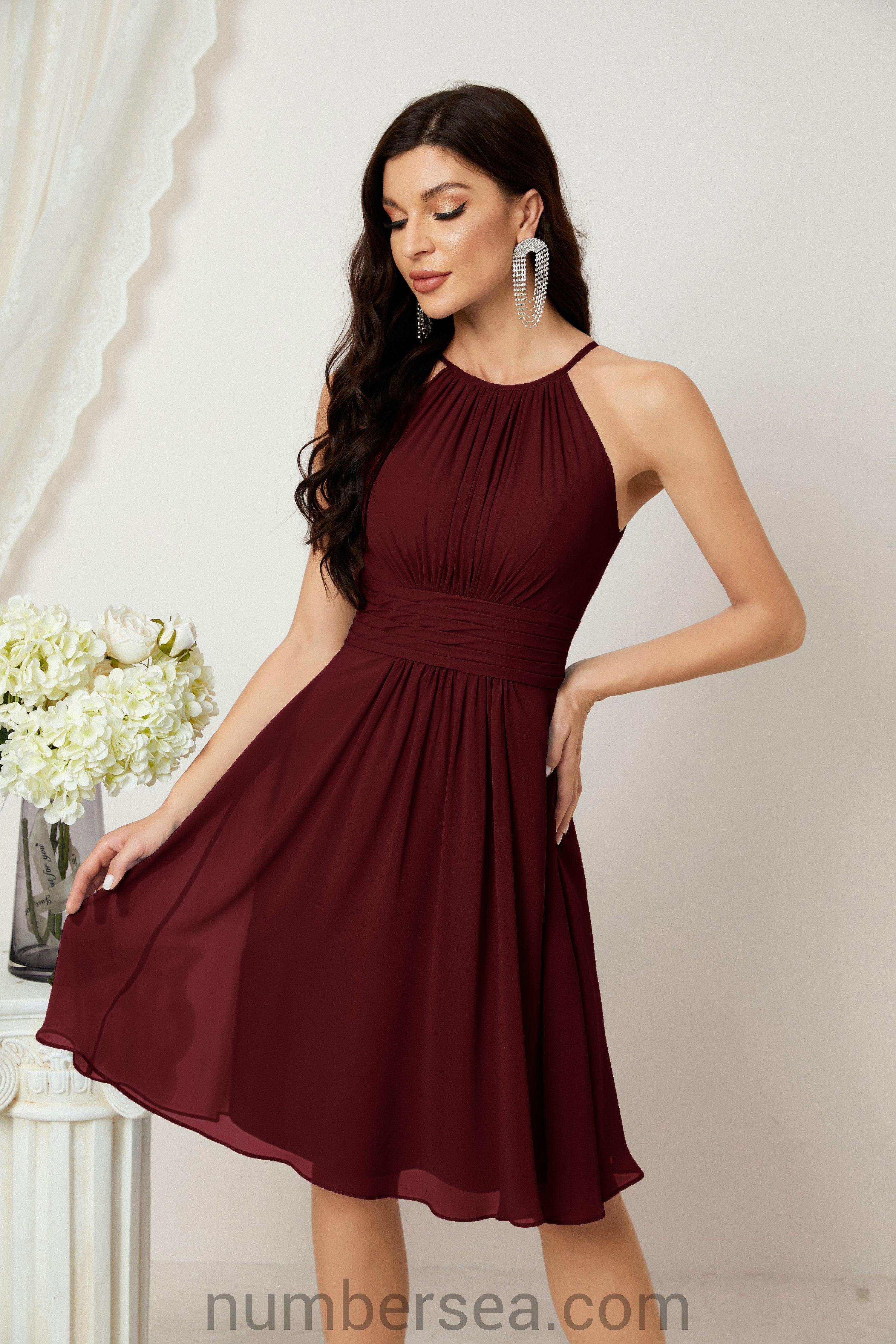 Halter Homecoming Dresses Formal Evening Party Cocktail Dress 28011 Clearance sale (ZD16954)