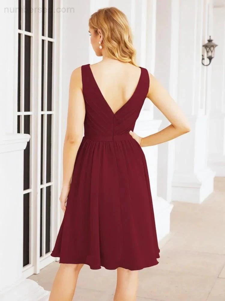 ZapDress Homecoming Dresses Knee Length Skirt V Back 28062 (ZD16943)