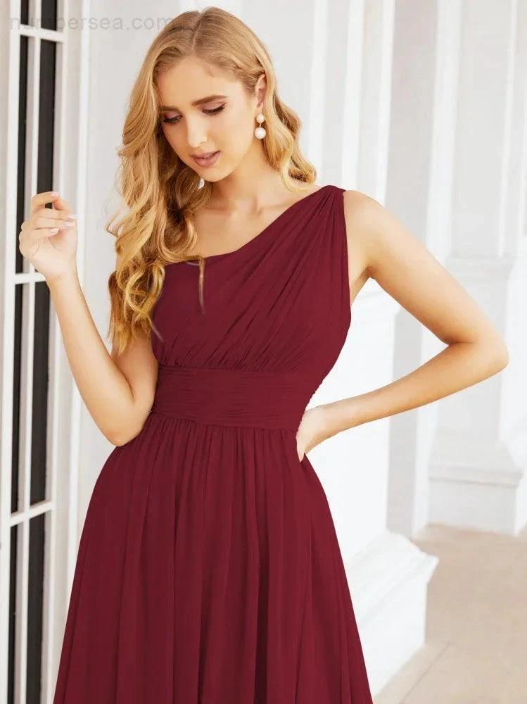 ZapDress One Shoulder Bridesmaid Dresses Long Maxi Formal Evening Party Prom Gowns 28061 (ZD17044)